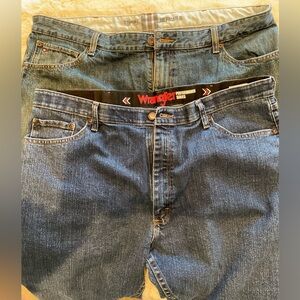 Wrangler AND Tommy Hilfiger Men's Denim Blue Jeans Lot - 2 pair !!